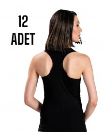 Gümüş Kadın Likra Sporcu Atlet Standart Beden Beyaz 12 Li Paket