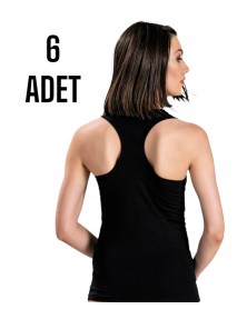Gümüş Kadın Likra Sporcu Atlet Standart Beden Beyaz 6 Lı Paket