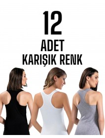 Gümüş Kadın Likra Sporcu Atlet Standart Beden Karışık 12 Li Paket