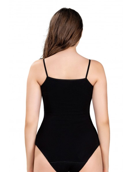 Gümüş Kadın İp Askı Zıbın Çıtçıtlı Body Siyah 3 lü Paket