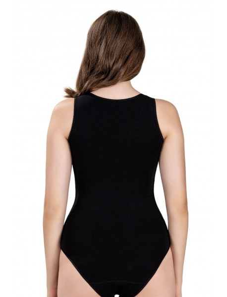 Gümüş Kadın Geniş Askı Zıbın Çıtçıtlı Body Siyah 12 li Paket