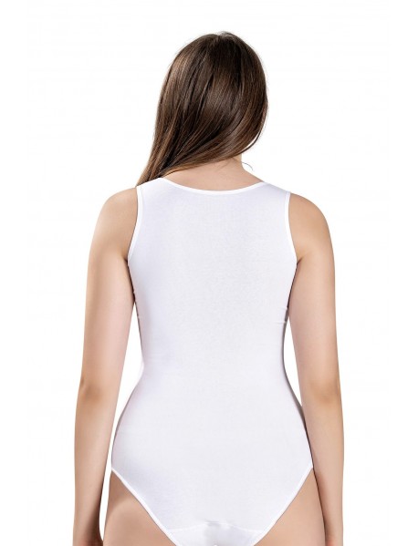 Gümüş Kadın Geniş Askı Zıbın Çıtçıtlı Body Beyaz 12 li Paket
