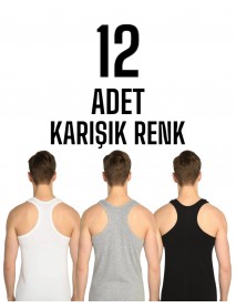 Sedef Yıldızı Erkek Arkası Çapraz Rambo Atlet Karışık 12 Li Paket