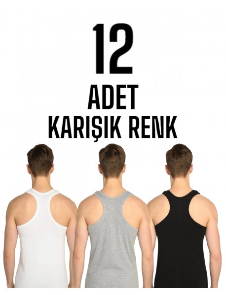 Sedef Yıldızı Erkek Arkası Çapraz Rambo Atlet Karışık 12 Li Paket