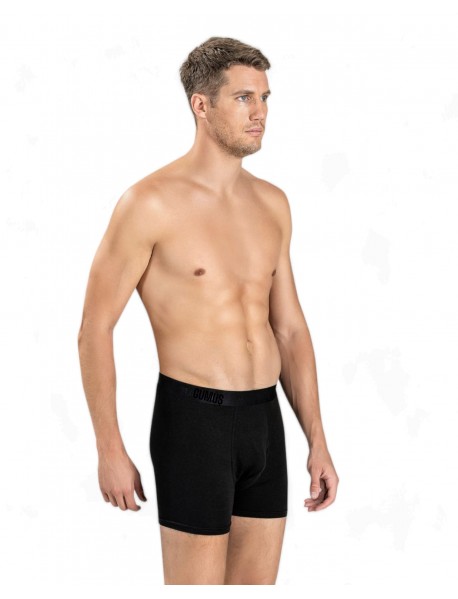 Gümüş Erkek Licra Boxer Şort Siyah 3 Lü Paket